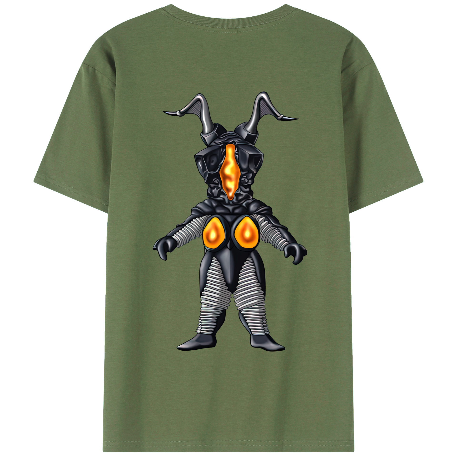 （画像用） ウルトラマン Ultraman 綿100％ メンズ半袖Tシャツ（バックプリント） 通気性